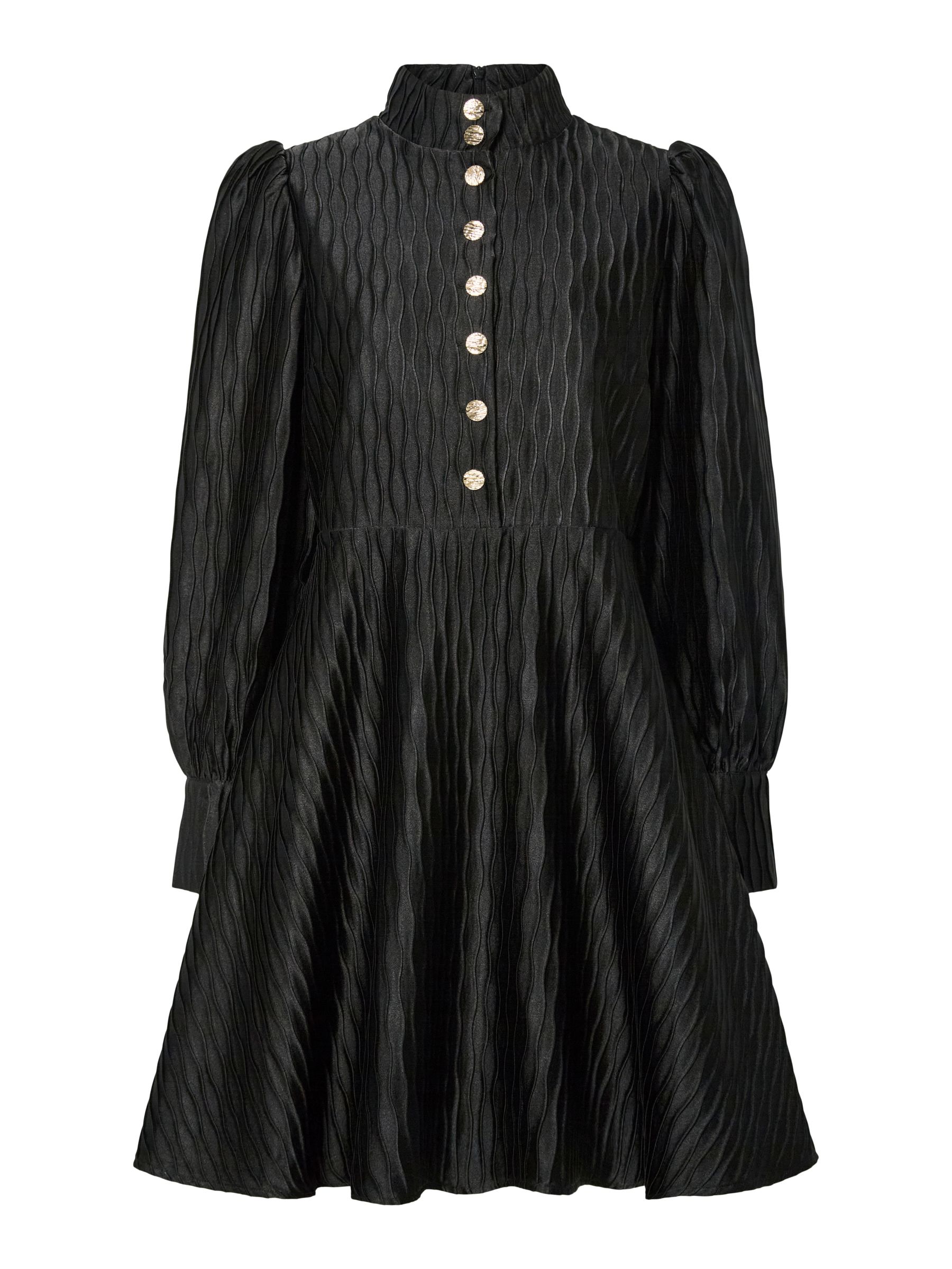 YASRIPPLE MINI DRESS | Black | YAS® UK